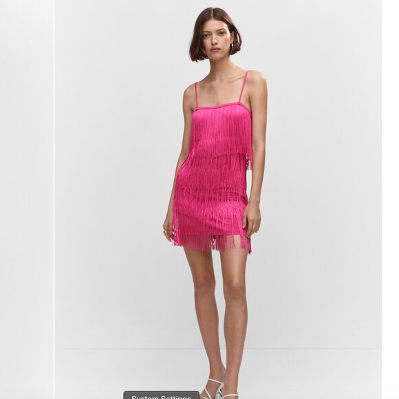 MANGO Fringe dress Size M NEW WITH TAG!